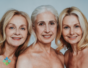 three woman of varying ages all in some stage of menopause/perimenopause.